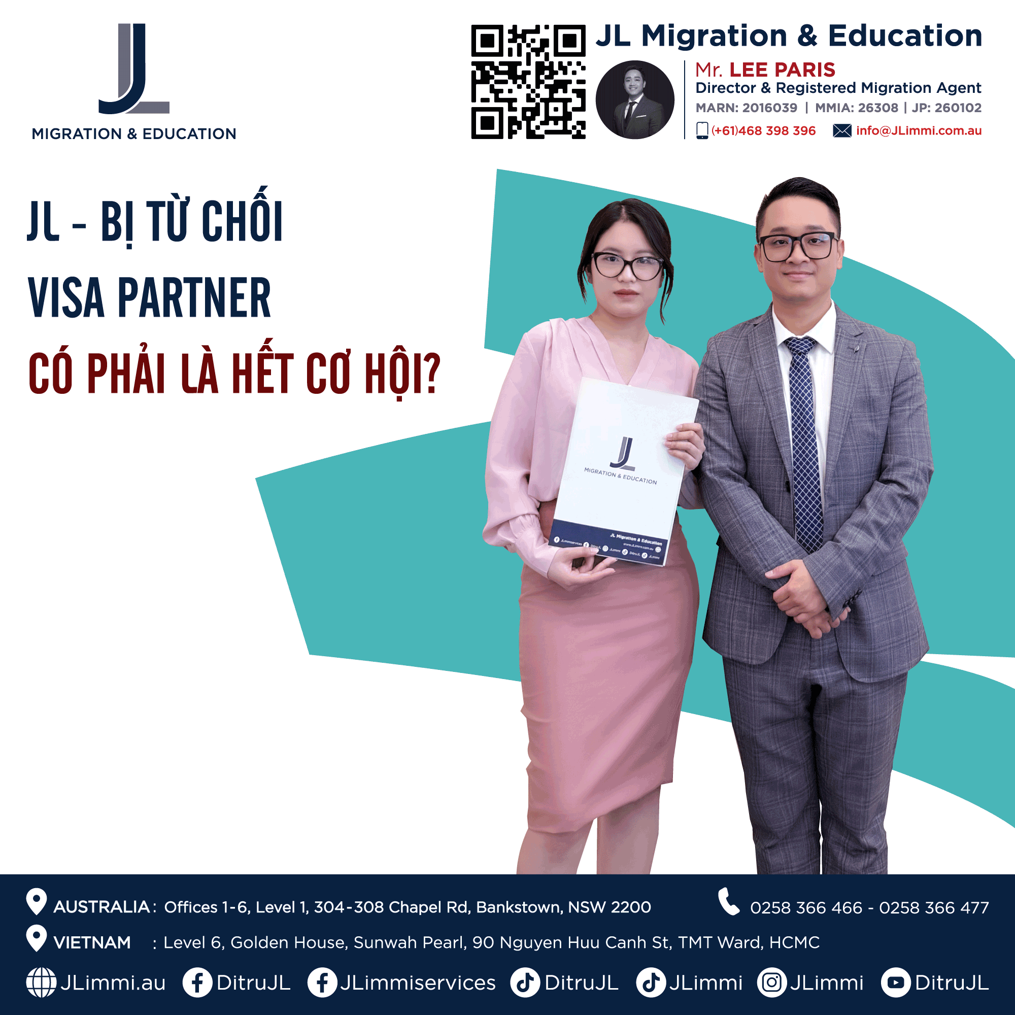 JL - Bị từ chối visa partner có phải là hết cơ hội? (hoặc Visa Partner) JL - Bị từ chối visa partner có phải là hết cơ hội? (hoặc Visa Partner)